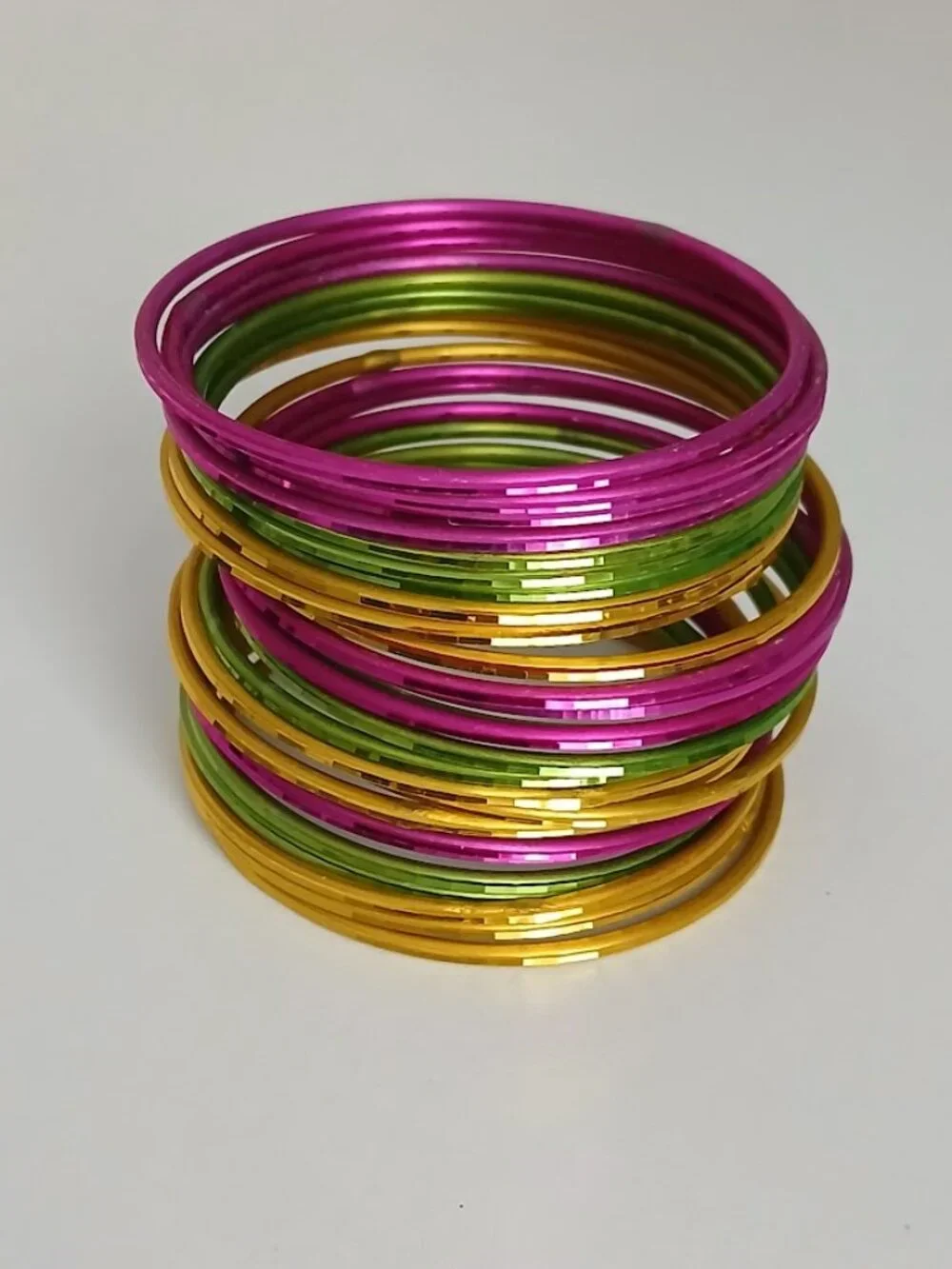 Colorful Indian Bangles (3) sets - size S/M